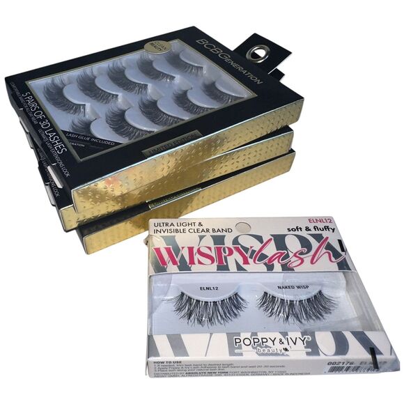 3D Eyelash Extension Volume Wispy Lash Falsies 16 Pairs with Glue Starter Kits - Picture 10 of 11